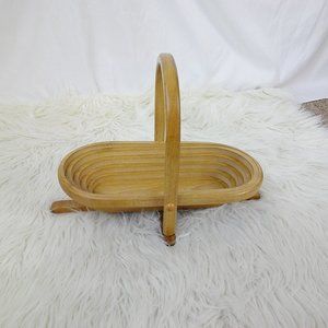 Steven Gray Folding Wooden Basket Myrtlewood